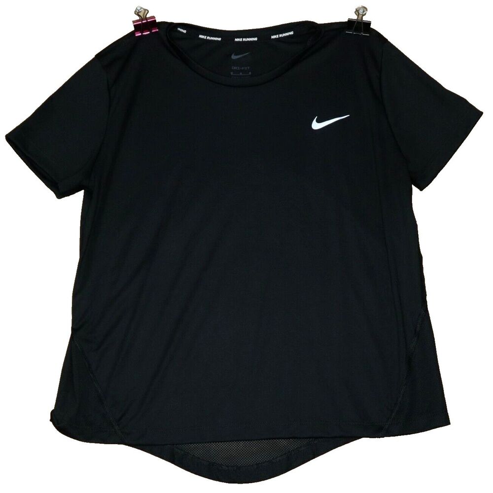 Nike Running Dri Fit Women’s Mesh Active Shirt Size M Black
